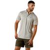 ARIAT ALL OVER PRINT WHITE GEO - MENS POLO  - 10076070