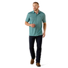 ARIAT ANGEL BLUE MOD GEO PRINT - MENS POLO  - 10071492