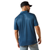 ARIAT DARK DENIM MEDALLION PRINT - MENS POLO  - 10071495