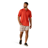 ARIAT AC CLASSIC FIT POLO PAPRIKA - MENS POLO  - 10071428