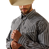 ARIAT PRO SERIES THERON GREY STRIPE - MENS SHIRT  - 10071725