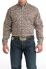 CINCH CHARCOAL FLOWER PRINT - MENS SHIRT  - MTW1106030