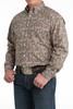 CINCH CHARCOAL FLOWER PRINT - MENS SHIRT  - MTW1106030