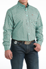 CINCH TURQUOISE SQUARE PRINT - MENS SHIRT  - MTW1106036