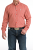 CINCH ORANGE GEOMETRIC PRINT - MENS SHIRT  - MTW1106038