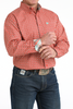 CINCH ORANGE GEOMETRIC PRINT - MENS SHIRT  - MTW1106038