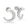 SWAROVSKI MATRIX HOOP CRYSTAL PEARL - ACCESSORIES JEWELRY EARRINGS - 5701602