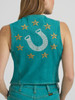 WRANGLER LAINEY WILSON TURQUOISE DENIM - LADIES VESTS  - 112375558