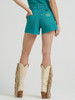 WRANGLER LAINEY WILSON TURQUOISE SHORTS - LADIES SHORT   - 112375615
