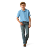 ARIAT TEK POLO BLISSFUL BLUE - KIDS BOYS POLO - 10071422