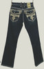 ROCK REVIVAL EGGPLANT STRAIGHT 209 DARKWASH - MENS JEANS  - RP3500J209R