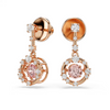 SWAROVSKI CONSTELLA DROP ROUND CUT PINK - ACCESSORIES JEWELRY EARRINGS - 5744239