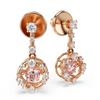 SWAROVSKI CONSTELLA DROP ROUND CUT PINK - ACCESSORIES JEWELRY EARRINGS - 5744239