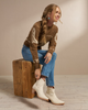 TECOVAS DAISY BONE WHITE COWHIDE - BOOT LADIES  - W20008BON