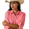 ARIAT VENTEK SUN KISSED CORAL PRINT - LADIES SHIRT  - 10071142