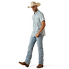 ARIAT VENTEK BLUE HEATHER SLIM FIT - MENS SHIRT  - 10071255