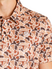 ROCK & ROLL CAMO PRINTED MESH CAMEL - MENS POLO  - BM51T08354