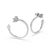 SWAROVSKI IDYLLIA HOOP ARROW WHITE - ACCESSORIES JEWELRY EARRINGS - 5741522