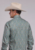 STETSON SPRUCE MEDALLION BLUE PRINT - MENS SHIRT  - 11-001-0425-2002BU