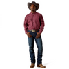 ARIAT PRO TIDUS MAROON BANNER PLAID - MENS SHIRT  - 10071581