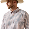 ARIAT PRO SERIES TEX WHITE PLAID - MENS SHIRT  - 10071617