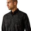 ARIAT MICAH MODERN FIT BLACK PAISLEY - MENS SHIRT  - 10071025