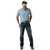 ARIAT TIM SHADOW BLUE LEAF PRINT - MENS SHIRT  - 10071734