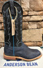 ANDERSON BEAN BOOT BLACK & BLUE SAFARI GIRAFFE - BOOT MENS WESTERN - 361526