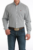 CINCH WHITE GEOMETRIC PRINT - MENS SHIRT  - MTW1106050