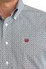 CINCH WHITE GEOMETRIC PRINT - MENS SHIRT  - MTW1106050