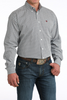 CINCH WHITE GEOMETRIC PRINT - MENS SHIRT  - MTW1106050