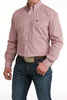 CINCH RED WEAVE GEO PRINT - MENS SHIRT  - MTW1106052