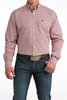 CINCH RED WEAVE GEO PRINT - MENS SHIRT  - MTW1106052