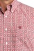 CINCH RED WEAVE GEO PRINT - MENS SHIRT  - MTW1106052