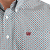 CINCH WHITE GEOMETRIC PRINT - MENS SHIRT  - MTW1111502