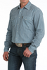 CINCH BLUE MODERN FIT SNAP PRINT - MENS SHIRT  - MTW1303102