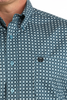 CINCH BLUE GEOMETRIC PRINT - MENS SHIRT  - MTW1106049