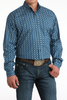 CINCH BLUE STRETCH GEOMETRIC - MENS SHIRT  - MTW1106054
