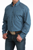 CINCH BLUE STRETCH GEOMETRIC - MENS SHIRT  - MTW1106054