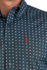 CINCH NAVY MODERN GEOMETRIC PRINT - MENS SHIRT  - MTW1347150