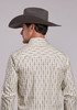 STETSON SOUTHWEST STRIPE CREAM PRINT - MENS SHIRT  - 11-001-0476-2012WH