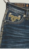 ROCK REVIVAL PRAIRE BOOT CUT DARK WASH - MENS JEANS  - RP5730B201R