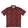 LAZY J RANCH WEAR CACTUS MAROON PRINT - MENS POLO  - LJ-2561-MAROON