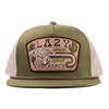 LAZY J RANCH WEAR OLIVE & WHITE BREWSTER CLASSIC - HATS CAP  - OLVWHT4-BREW