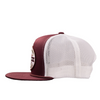 LAZY J RANCH WEAR MAROON & WHITE CATTLE KING - HATS CAP  - MARWHT4-CK