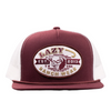 LAZY J RANCH WEAR MAROON & WHITE CATTLE KING - HATS CAP  - MARWHT4-CK