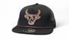 LOST CALF BLACK ROPE 3D TOOLED LOGO - HATS CAP  - RANCHERA FLAT