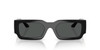 VERSACE SMALL RECTANGLE BLACK W/GREY - SUNGLASS VERSACE  - 4506UGB1/87