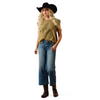 ARIAT JAZMINE PERFECT RISE CROP WIDE - LADIES JEANS  - 10072963