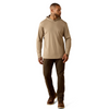 ARIAT REBAR SUNBLOCKER GREIGE HOODIE - MENS SHIRT  - 10071107